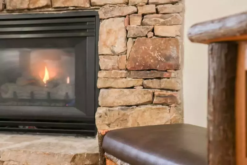 hotel room fireplace