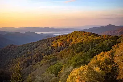 smoky mountains at newfound gap