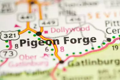 Pigeon Forge on map