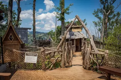 treehouse village playground at anakeesta in gatlinburg