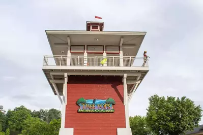 zipline at Five Oaks Adventure Park in Sevierville TN