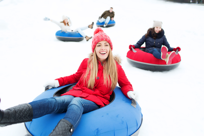 snow tubing in the smoky mountains