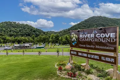 River Cove Campground sign